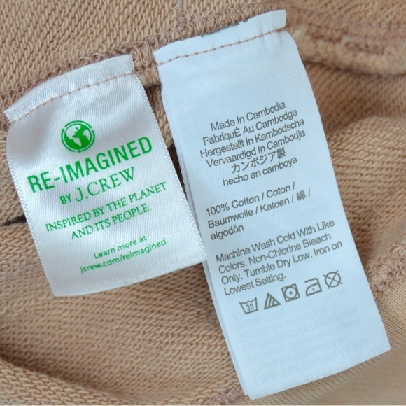 J. Crew University French Terry Half Zip Pullover Sweatshirt, Pale Pink Small - Picture 7 of 9